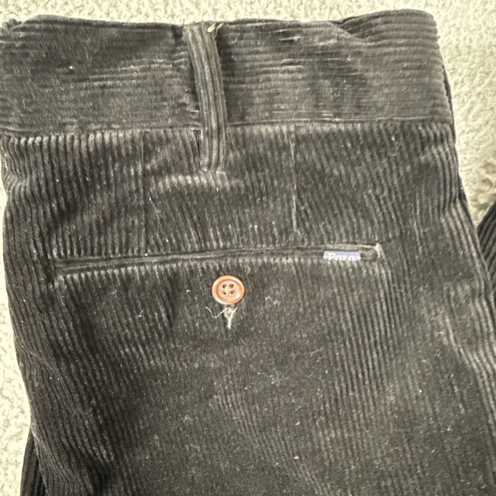 Polo Ralph Lauren Corduroy Pants Mens 32x32 (30x30) Black Pinwale Classic Fit